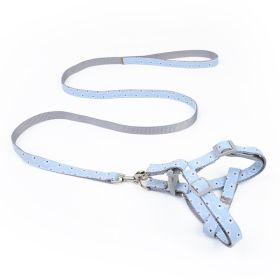 Walking The Dog With Traction Rope On  Chest And Back (Option: Sky Blue-1.0cm)