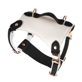 Leather Pet Vest Type Lead Rope Chest Strap (Option: Breast strap black-S)