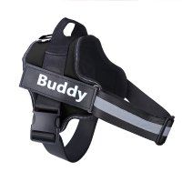 Reflective And Breathable Adjustable Pet Strap Vest (Option: Black-L)
