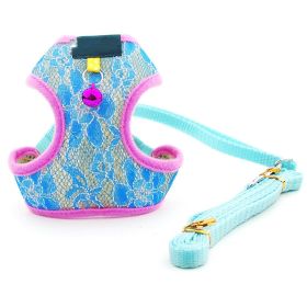 Pet Dog And Cat Undershirt Type Leash Chest Harness (Option: Blue-S)