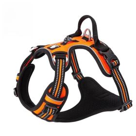 Chest Strap Pet Supplies Explosion-proof Vest Dog Hand Holding Rope (Option: Orange-L)