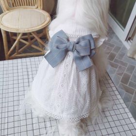 Summer Pet Cotton Little White Dress (Option: Cave skirt-XS)