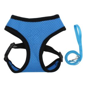 Breathable Mesh Dog Reflective Chest Strap (Option: Blue-M)