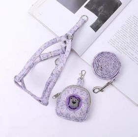 Pet Supplies Dog Vest Type Traction Rope (Option: Purple-S)