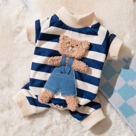 Household Fashion Object Cat Clothes (Option: Navy blue bear-XS)