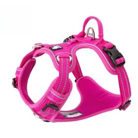 Chest Strap Pet Supplies Explosion-proof Vest Dog Hand Holding Rope (Option: Rose Red-S)
