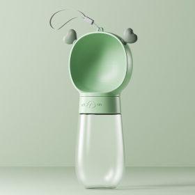 Portable Dog Water Bottle,2 In 1 Dog Water Bottle Dispenser With Food Container,Leak Proof Dog Travel Water Bottle For Walking,Hiking And Travel Water (Option: Green-350ml)