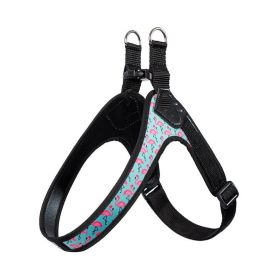Puppy Harness Leash Vest Style (Option: Flamingo-Bust40 to 52cm)
