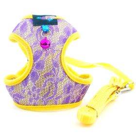 Fashion Lace Mesh Fabric Traction Rope (Option: Purple-S)