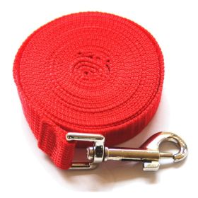 Fashion Pet Dog Solid Color Leash (Option: Red-1.8M x 1.5CM)