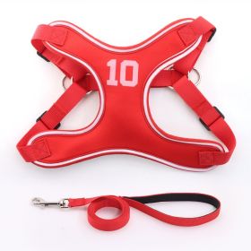 Small And Medium-sized Dogs Vest Chest And Back Pet Supplies Chest Strap (Option: Red-M)