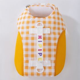 Animal-shaped Bee Dog Life Jacket Medium (Option: Yellow Plaid-XL)