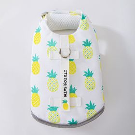 Animal-shaped Bee Dog Life Jacket Medium (Option: White Pineapple-XL)