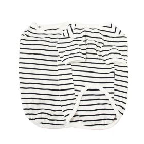 Pet Clothing Cotton Small Dog Jarre Aero Bull (Option: Black And White Stripes-2XL)