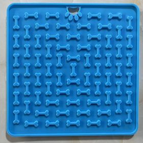 Silicone Licking Mat Dog Slow Food (Color: Blue)