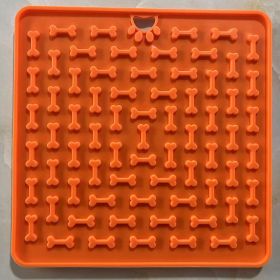 Silicone Licking Mat Dog Slow Food (Color: Orange)